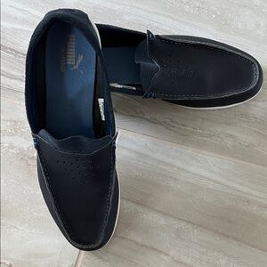 Puma Men's Navy and White Loafers